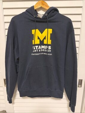 Champion Navy UMich Stamps School Hoodie